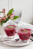 Beetroot gazpacho with basil
