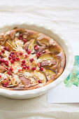 Peach and coconut clafoutis