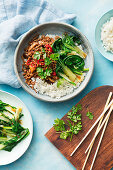 Speedy Shitake and pork mince stir-fry