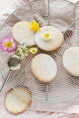 Easter butter biscuits with icing sugar