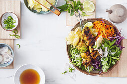Turmeric and coconut chicken bowl