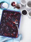 Oven-baked plum jam