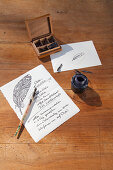 Invitation to Easter breakfast written with ink pen