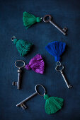 Keys with hand-made tassels