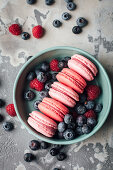 Macarons with berries