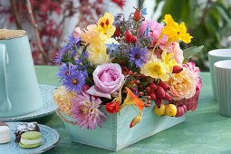 Colorful Arrangement As Autumn Table Decoration