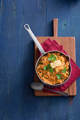 Sweet potato, garlic and quinoa mash