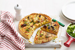 Quiche mit Räucherlachs und Dill