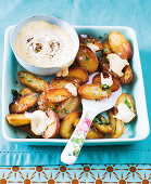 Duck-fat roast potatoes with horseradish mayonnaise