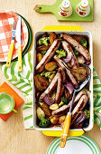 Sausage and maple pear bake