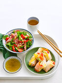 Thai Salad and Rice-Paper Platter