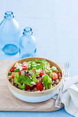 Lamm-Couscous-Salat mit Broccolipesto