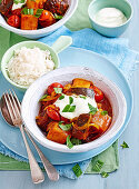 Eggplant and potato curry