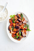 Thai stir-fried pork with eggplant