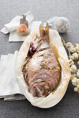 Zahnbrasse en Papillote mit Radicchio