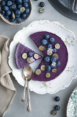 Vegan blueberry smoothie cake