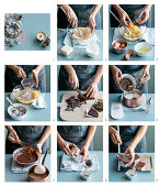 Dunklen Schokoladenpudding mit Nocino Likör zubereiten