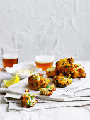 Erbsen-Ricotta-Fritters