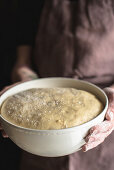 Yeast dough for challah bread (Jewish cuisine)