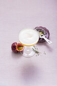 Passion fruit mocktail with thyme (alcohol-free)