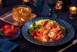 Lobster with couscous for Christmas