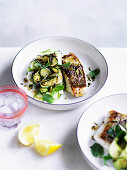 Sicilian Snapper with zucchini, mint and pistachio nuts