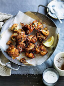 Cauliflower, bacon and cheese fritters