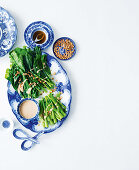 Gai Lan with pine nut sauce and sesame