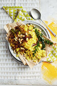 Spiced saffron and cashew rice