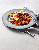 Pappardelle with sweet and sour lamb ragu