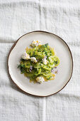 Green tomato salad with ricotta