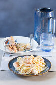 Spaghetti scampi, burro e pepe (Nudeln mit Kaisergranat, Butter und Pfeffer, Italien)