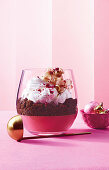 Rhubarb and gingerbread trifle