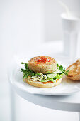 Lentil and Bean Burger with Chilli Tomato Relish