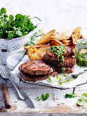 Steak and Spuds with Salsa Verde