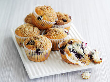 Blaubeermuffins, angebrochen