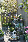 Spring arrangement on the terrace