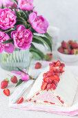 No Bake Käsekuchen mit Erdbeeren