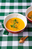 Cream of pumpkin soup with ginger