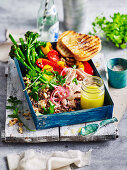 Smoked tuna, broccolini and quinoa salad