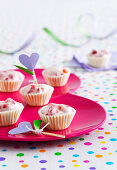 White Chocolate Cups with Fruche and Strawberries