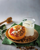 Grilled grapefruit with oat crumble