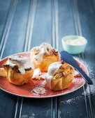 White chocolate and nougat sticky buns