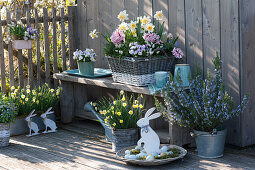 Easter arrangement on the terrace