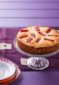 Rhubarb and Rosewater Syrup Cake