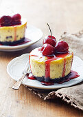 Black forest cheesecakes