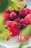 Red onions and pomegranates