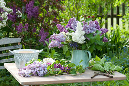 Purple - White Lilac Bouquet Stuck