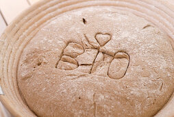 Organic bread with a stamp