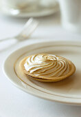 Meringue tart on a plate